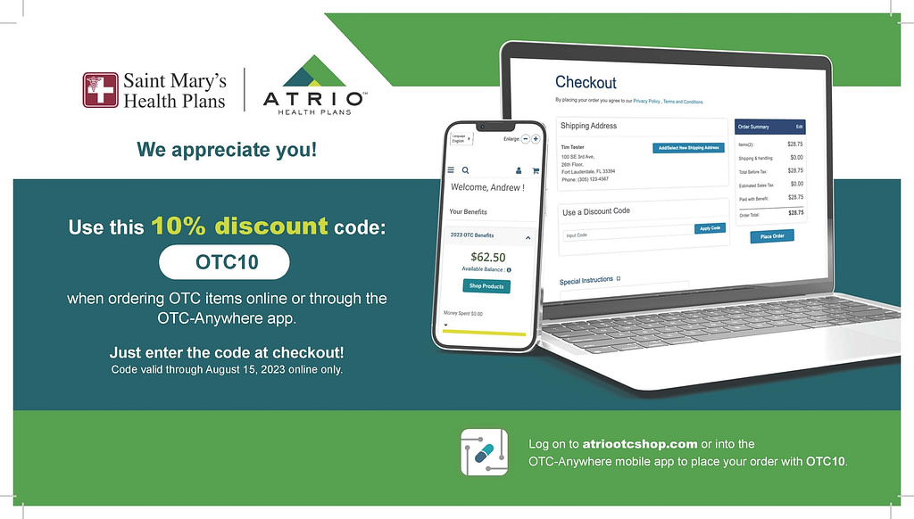 Atrio Promotion "OTC10" For Summer Savings Health Benefits Associates