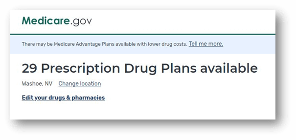 Available drug plans in your area